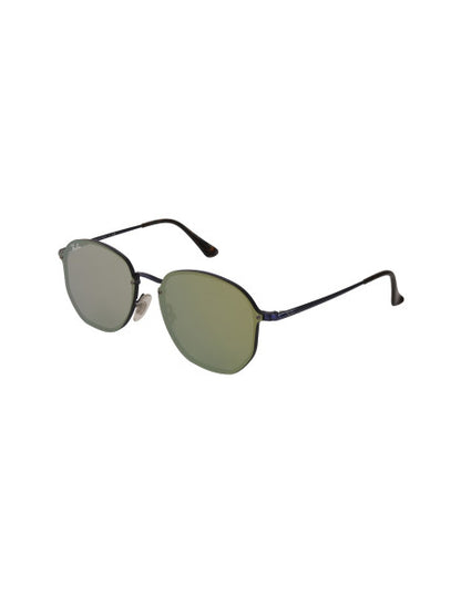 Ray Ban Rb3579n 9038/7j Hexagonal Blaze Amarillo Espejo Azul