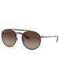 Ray Ban Rb3614n 9144/13 Round Double Bridge Blaze Cafe Gris