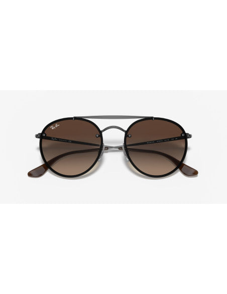 Ray Ban Rb3614n 9144/13 Round Double Bridge Blaze Cafe Gris