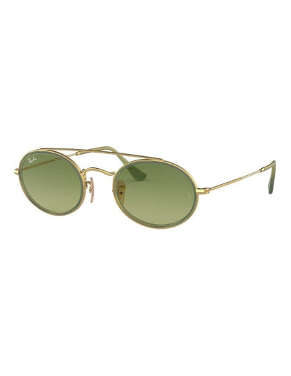 Ray Ban Rb3847n 91224m Oval Double Bridge Verde Degradado