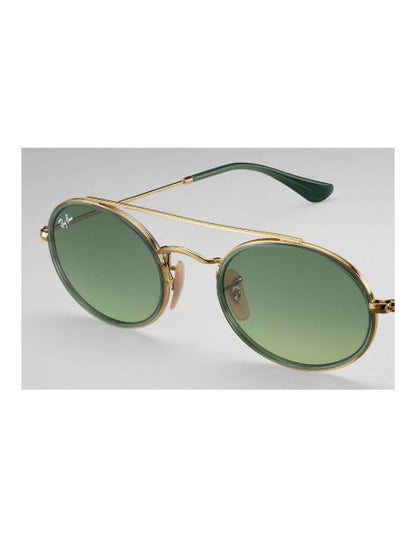 Ray Ban Rb3847n 91224m Oval Double Bridge Verde Degradado