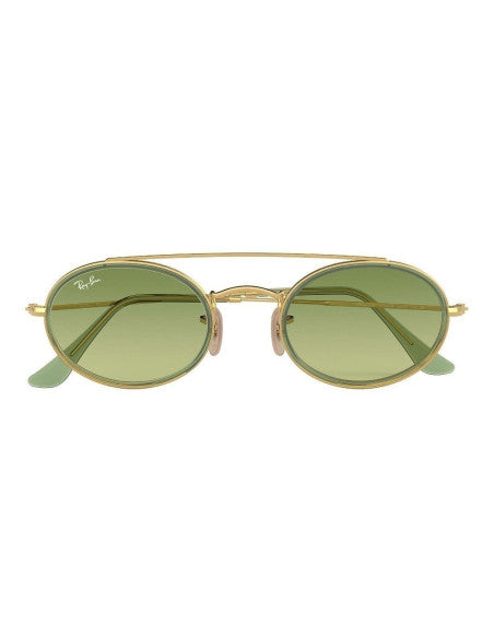 Ray Ban Rb3847n 91224m Oval Double Bridge Verde Degradado