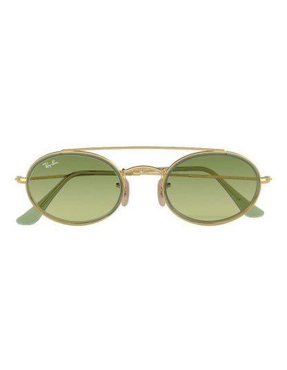 Ray Ban Rb3847n 91224m Oval Double Bridge Verde Degradado