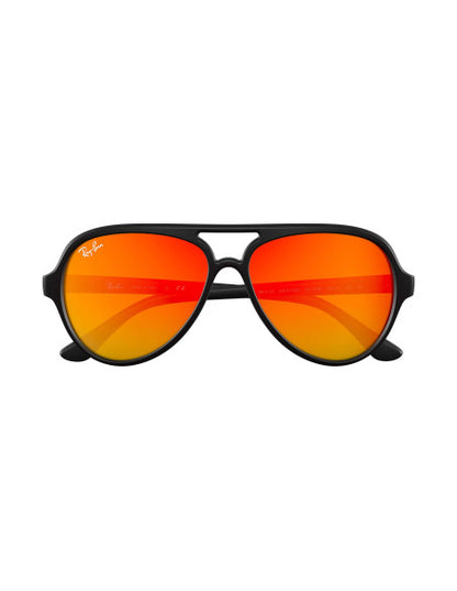 Ray Ban Rb4125 601S69 Cats 5000 Naranja Espejo Negro Mate