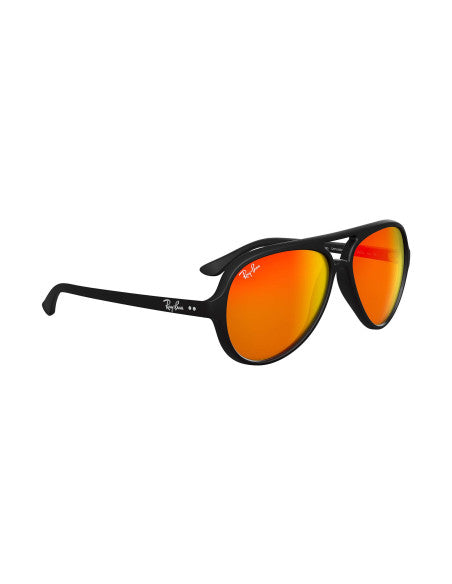 Ray Ban Rb4125 601S69 Cats 5000 Naranja Espejo Negro Mate