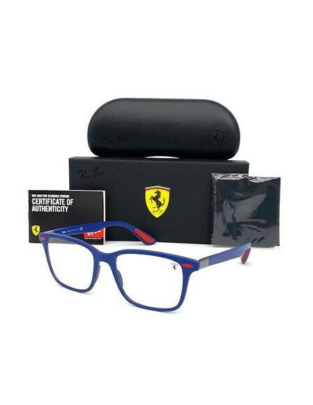 Ray Ban Rb7144M F604 Oftalmico Square Scuderia Ferrari Azul Rojo