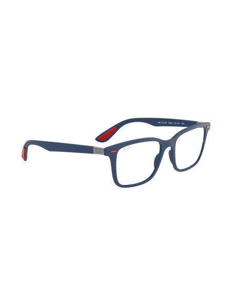 Ray Ban Rb7144M F604 Oftalmico Square Scuderia Ferrari Azul Rojo