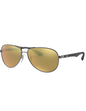 Ray Ban RB8313 004/N3 Aviator Fibra de carbono Dorado Espejo